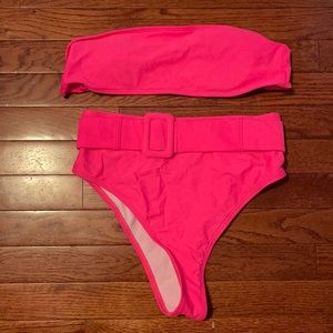 Pink Bandeau Swimsuit